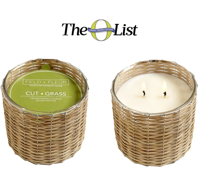 2 Wick Handwoven Candle 12oz Cut Grass
