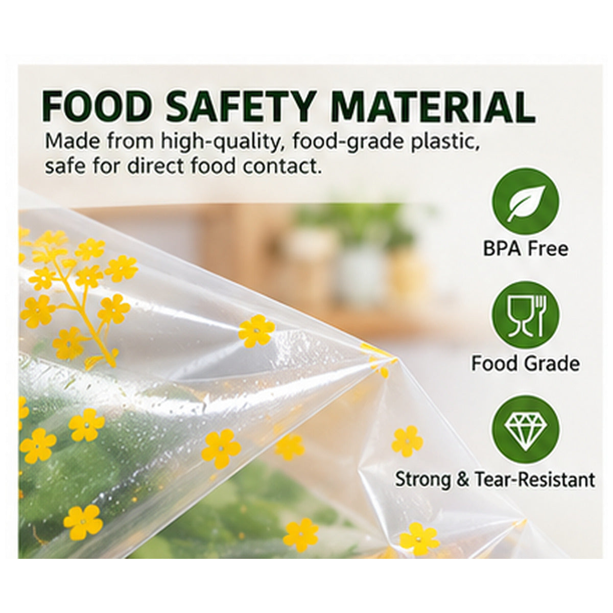 Double-Seal Reusable Food Storage Bags – Leakproof Resealable Snack Pouches