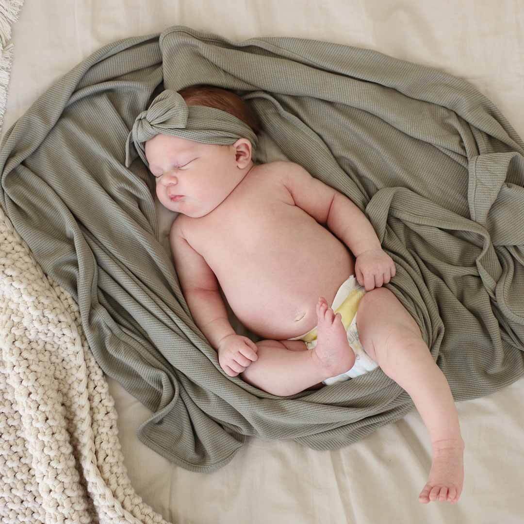 Eucalyptus Bamboo Waffle Oversized Swaddle Blanket