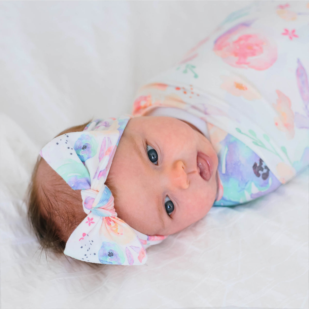 Knit Swaddle Blanket - Bloom