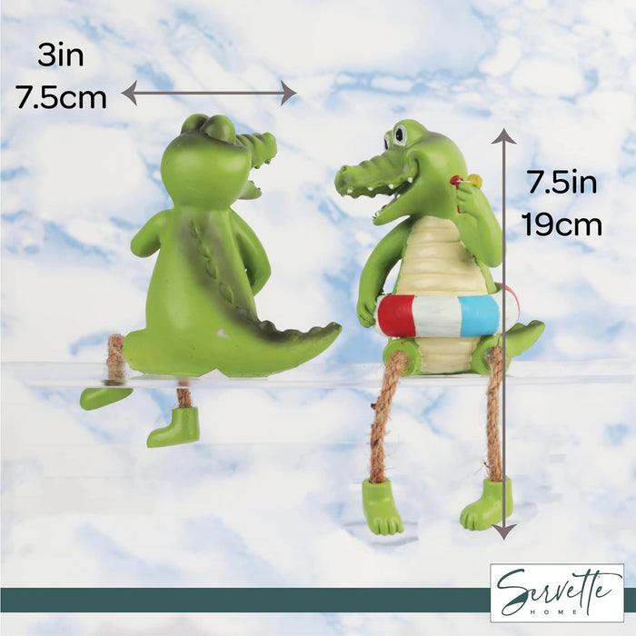 Dangle Gator Shelf Sitter - Set of 2