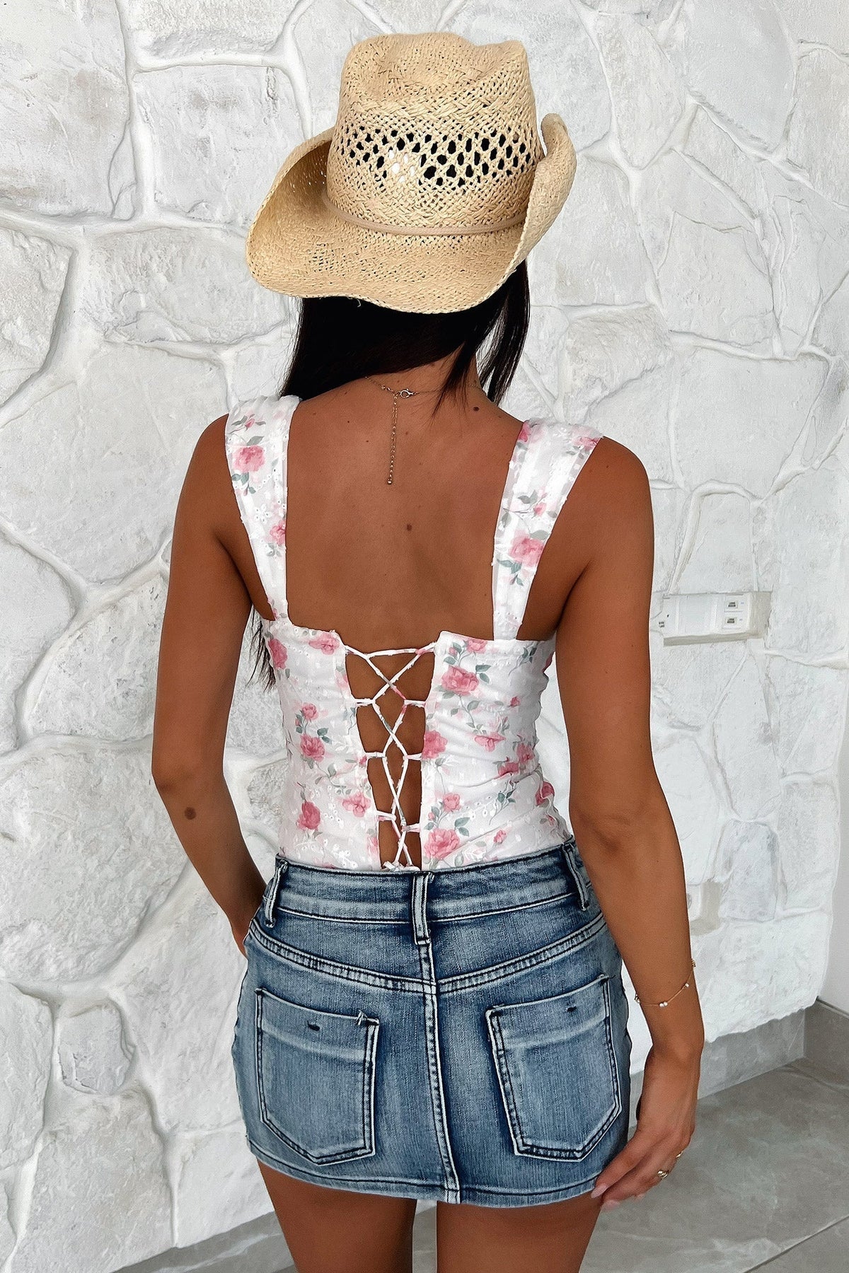 Leia Top - Pink Floral