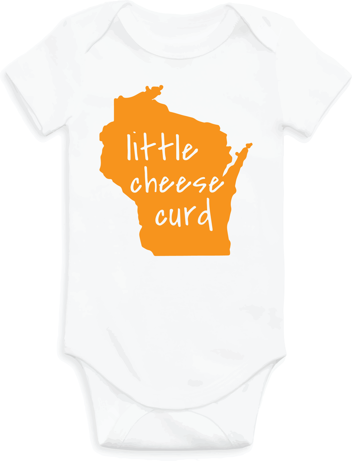 Little Cheese Curd Wisconsin Baby Onesie