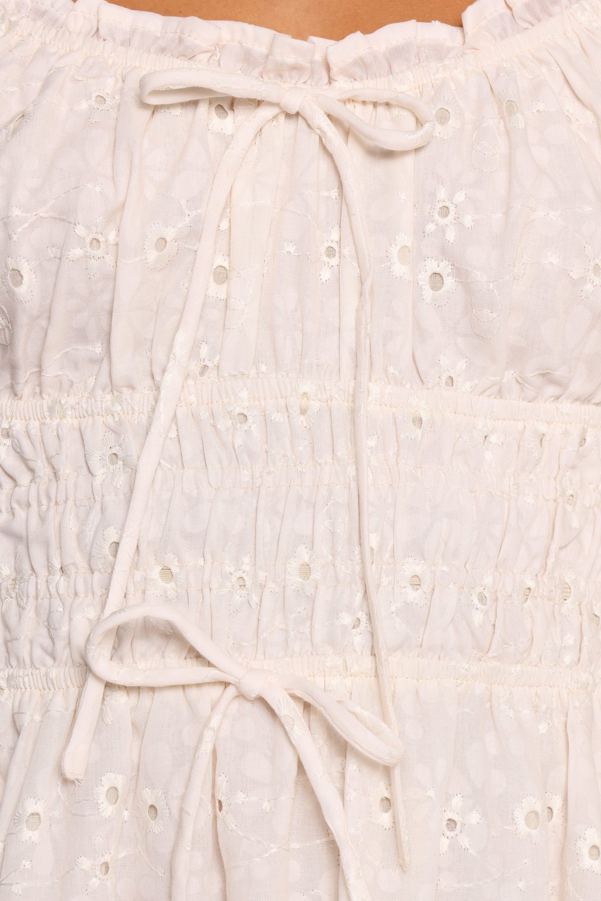 Janessa Mini Dress - Cream Floral