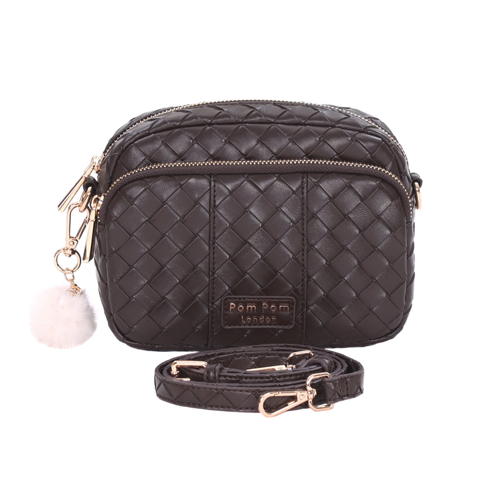 Pom Pom Original Bag Lattice Chocolate