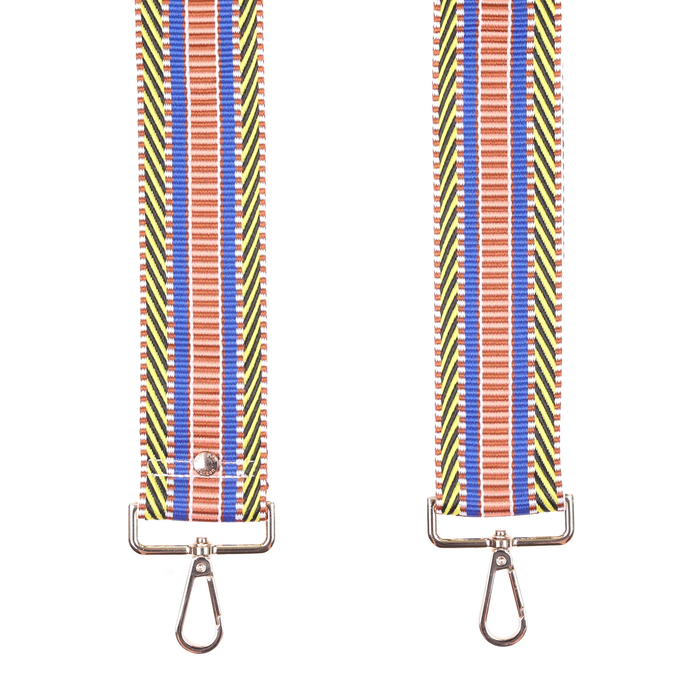 Pom Pom Strap Blue & Yellow Mix