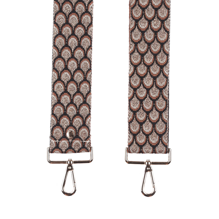 Pom Pom Strap Maple Metallic Peacock