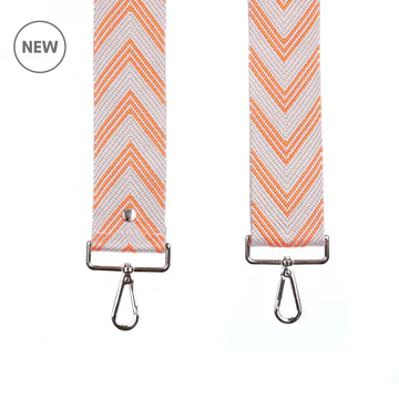 Pom Pom Strap Orange Chevron