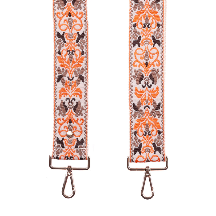 Pom Pom Strap Orange Floral