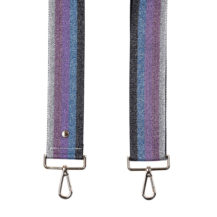 Pom Pom Strap Purple Glitter
