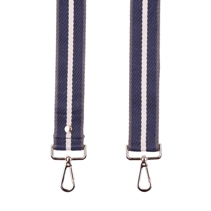 Pom Pom Strap Slate Blue & Stone Rope