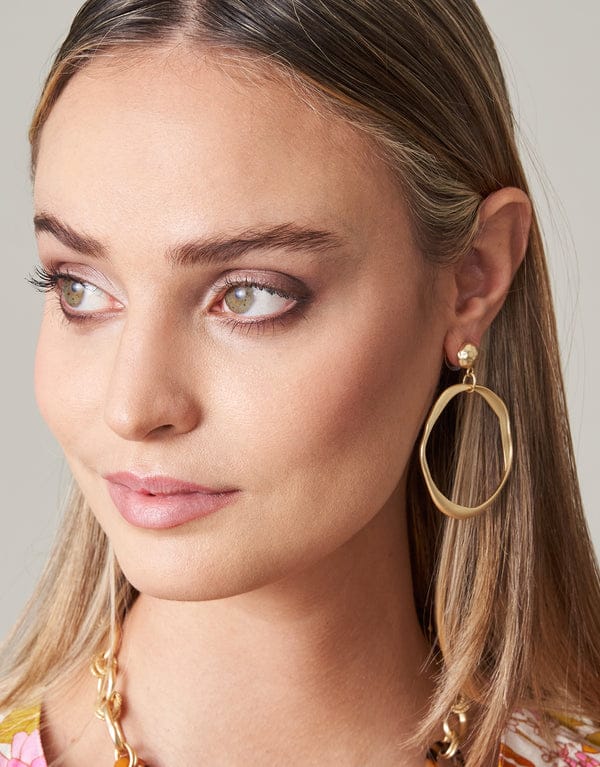 Spartina 449 Disco Earrings Gold Spartina 449 Disco Earrings Gold | Oversized Hoop Statement Earrings