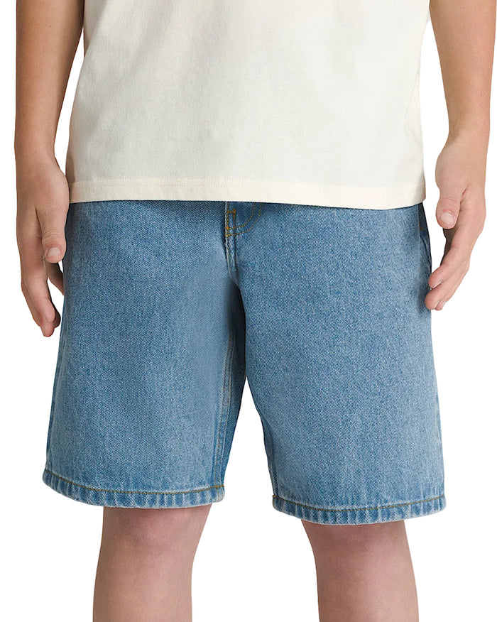 Vans Kids Check-5 Baggy Denim Shorts - Stonewash Blue