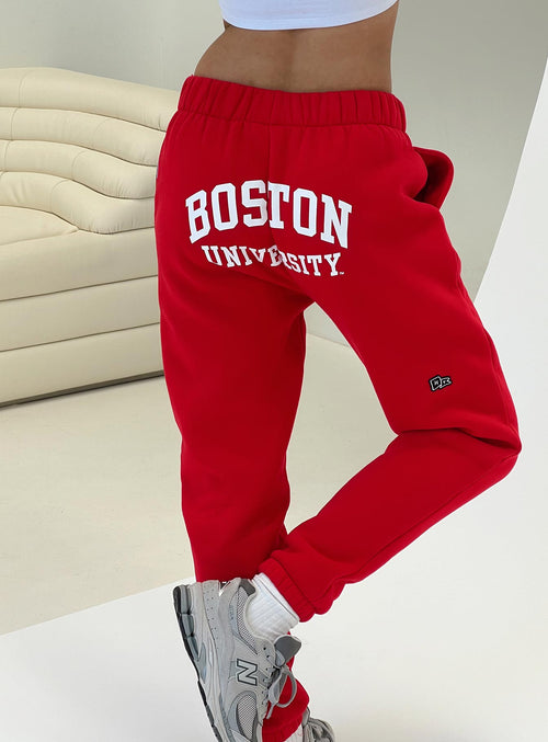 BU Sweatpants Red