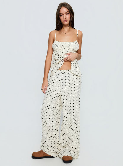 Cassini Set White Polka