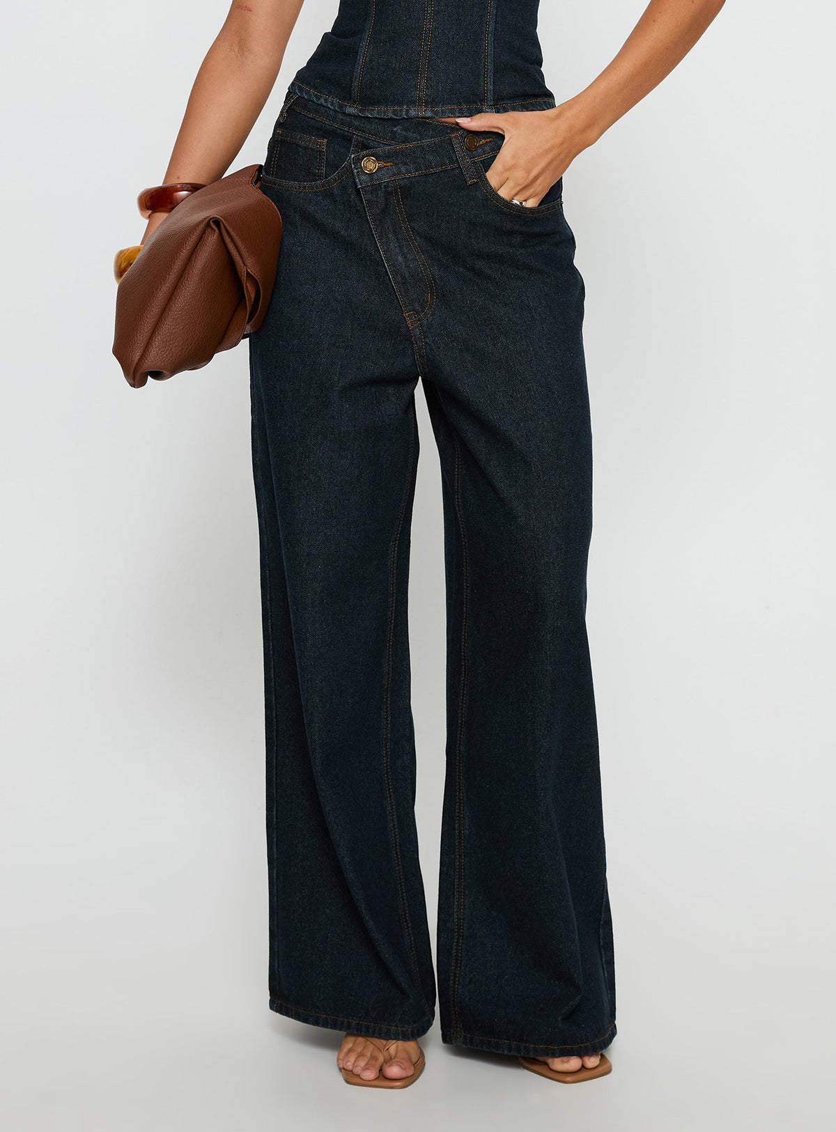 Blue Crush Low Rise Wide Leg Jeans Indigo