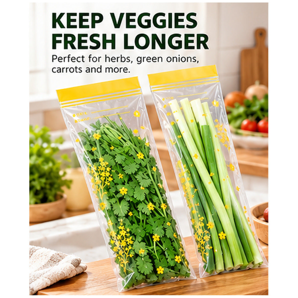 Double-Seal Reusable Food Storage Bags – Leakproof Resealable Snack Pouches