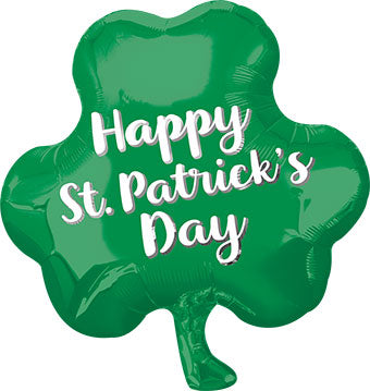 18" Happy St. Patrick's Day Shamrock Balloon