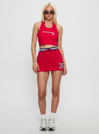 Boston University Basketball Skirt Red