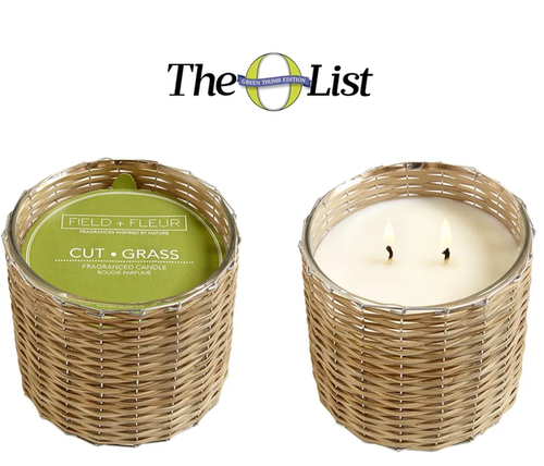 2 Wick Handwoven Candle 12oz Cut Grass