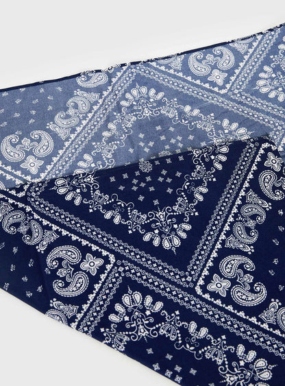 Bonbon Scarf Navy Paisley