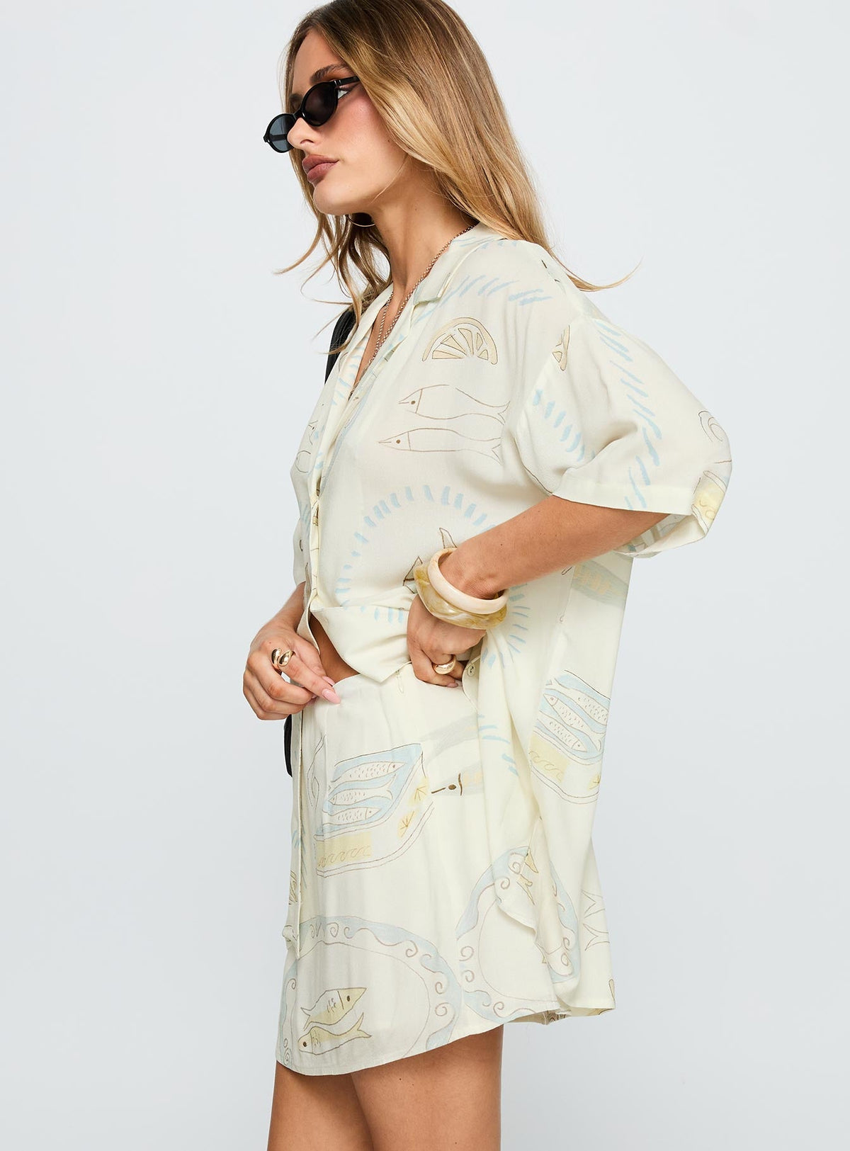 Caraliia Mini Skirt Cream
