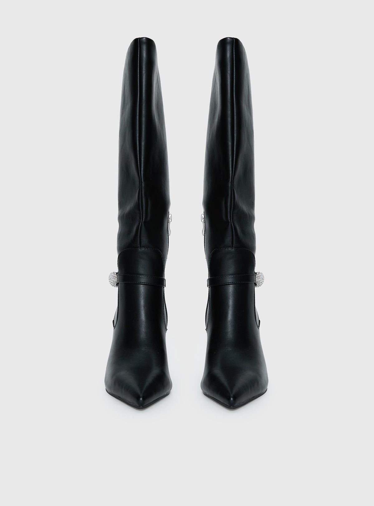 Billini Domineca Knee High Heeled Boots Black