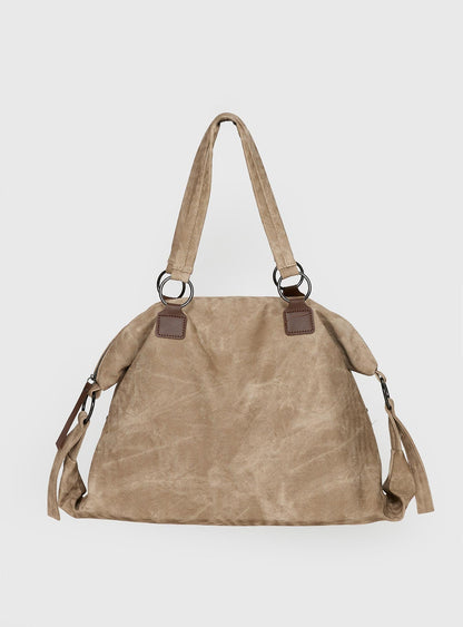 Brittin Stud Detail Shoulder Bag Beige
