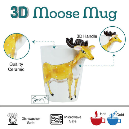 3D Animal Coffee Mug - Moose