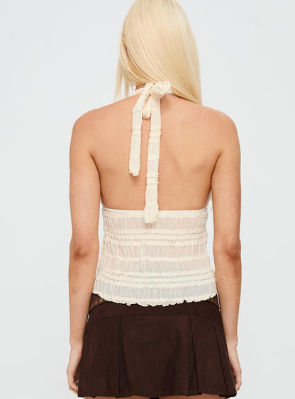 Blow Your Mind Halter Top Cream