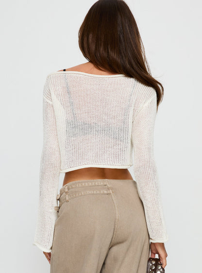 Cafe Pari Sweater White