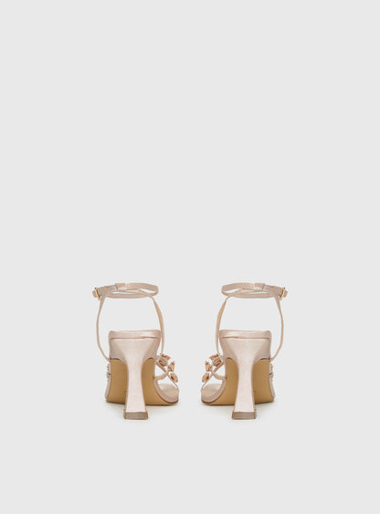 Billini Brynlee Heels Champagne Satin