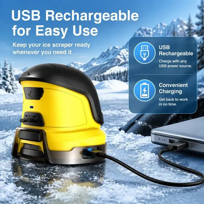 Electric Ice Scraper for Car Windshield, USB Rechargeable Cordless Electric Snow Scraper, Handheld Motorized Frost Remover, Portable Snow Removal Tool for Cars, Trucks and SUVs, Winter Car Accessories