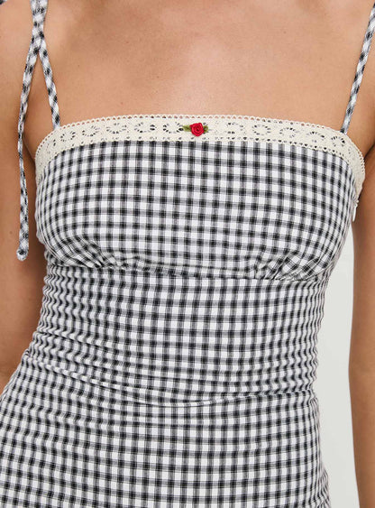 Burkes Mini Dress Black Check