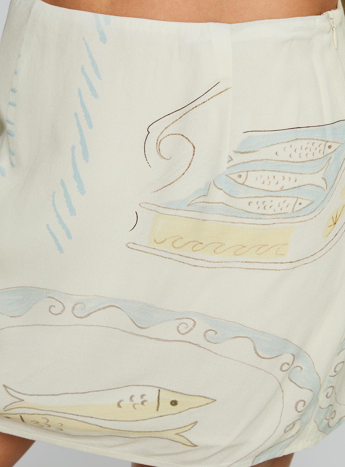 Caraliia Mini Skirt Cream