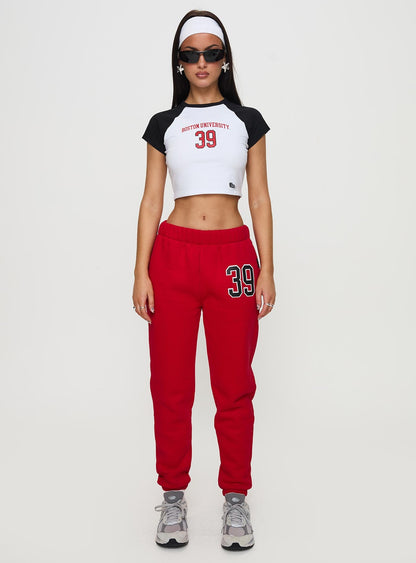 BU Sweatpants Red