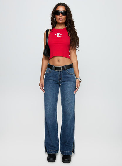 Boot Scootin Graphic Tank Top Red
