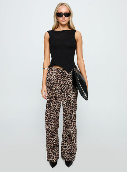 Buzzer Track Pants Leopard