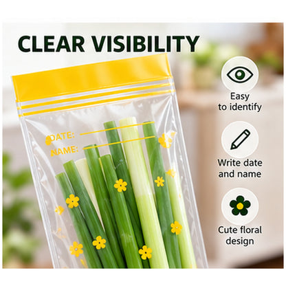 Double-Seal Reusable Food Storage Bags – Leakproof Resealable Snack Pouches