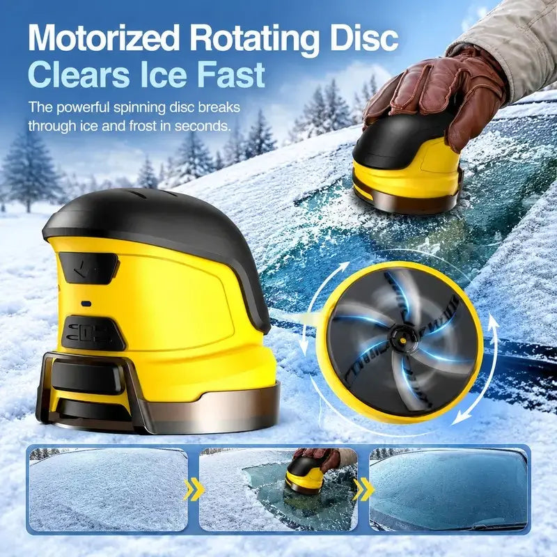 Electric Ice Scraper for Car Windshield, USB Rechargeable Cordless Electric Snow Scraper, Handheld Motorized Frost Remover, Portable Snow Removal Tool for Cars, Trucks and SUVs, Winter Car Accessories