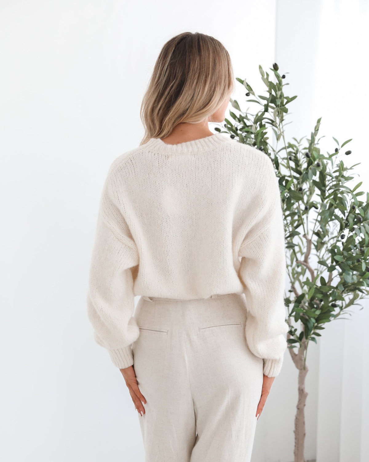 Adelaine Cream Print Knit | Women's Knit Jumper