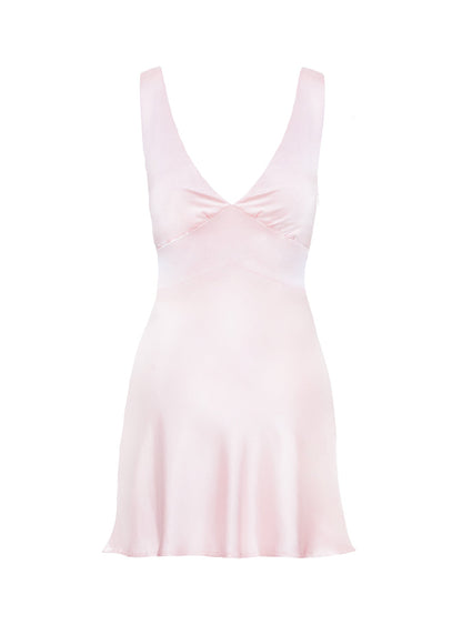 Birdette Plunge Mini Dress Pink