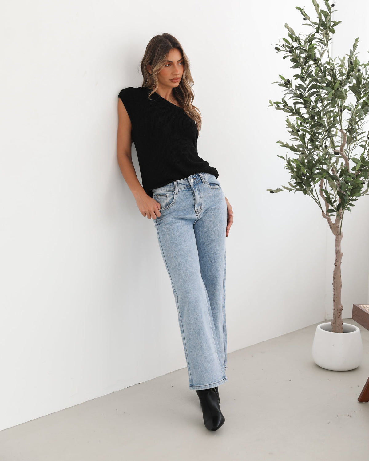 Bayley Light Denim Jeans | Women's High Waisted Flared Jeans