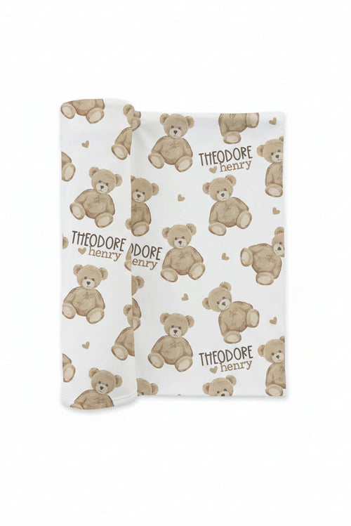 Beary Sweet Personalized Swaddle Blanket
