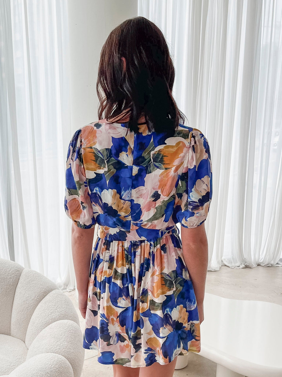 Belvia Painted Cobalt Playsuit | Women's Printed Playsuit