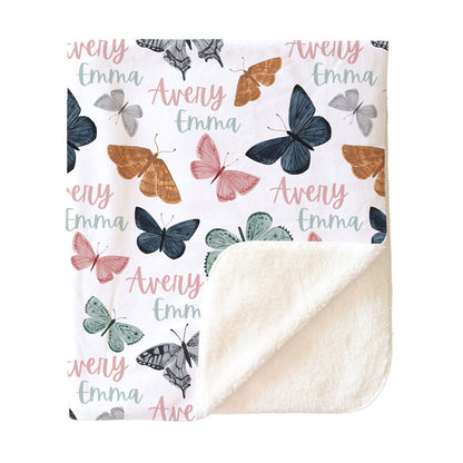 Bentley's Butterfly Personalized Kids Blanket