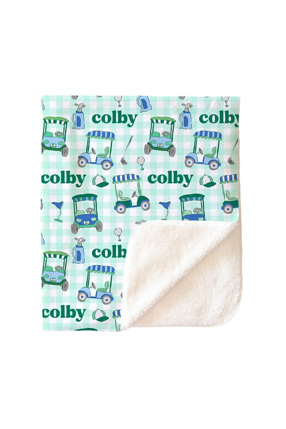 Birdie Babes Personalized Kids Blanket | Green