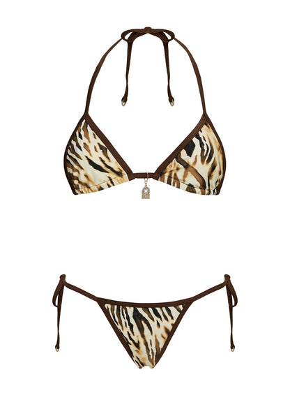 Blaylock Triangle Bikini Top Tiger