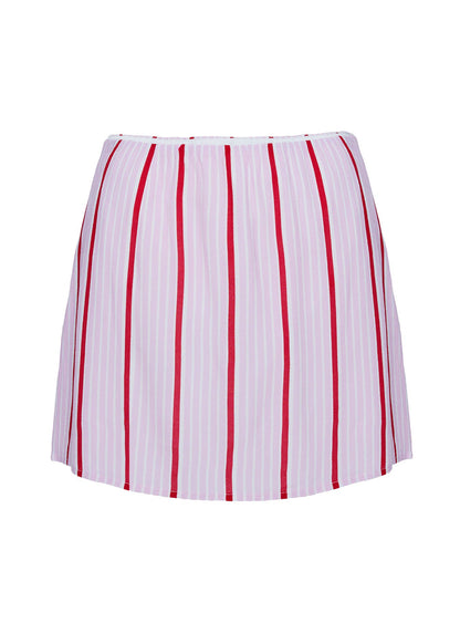 Caraliia Mini Skirt Pink / Red Stripe