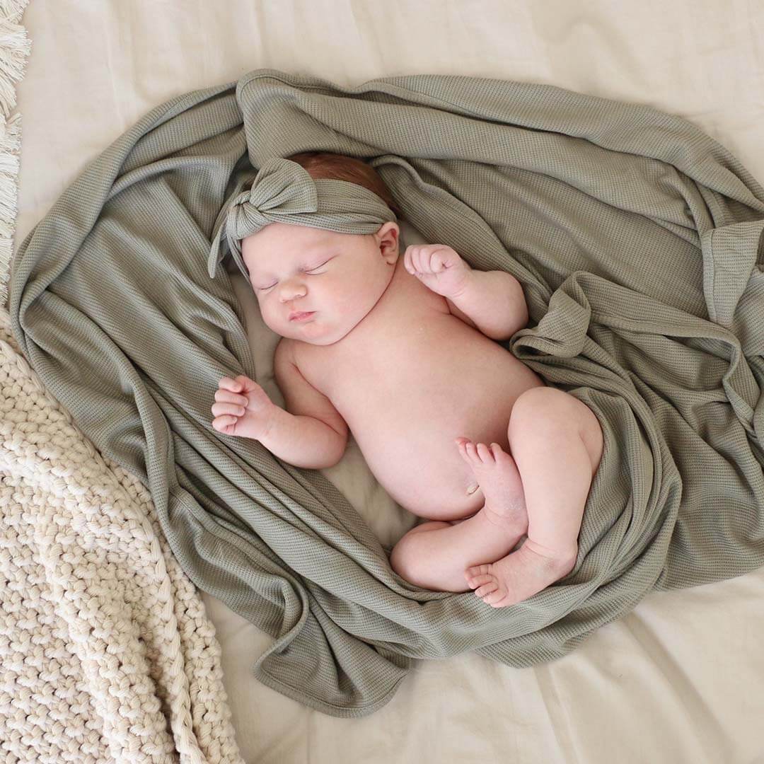 Eucalyptus Bamboo Waffle Oversized Swaddle Blanket